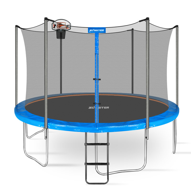 Zoomster 12Ft Trampoline With Basketball Hoop And Ladder Reviews Wayfair